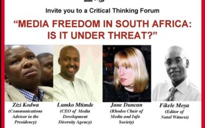 Durban Critical Thinking Forum – “Media Freedom in South Africa: Is It Under Threat?”